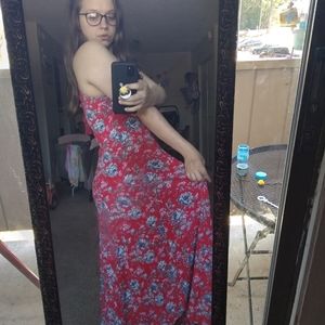 American Eagle Outfitters Medium Red Floral Dress